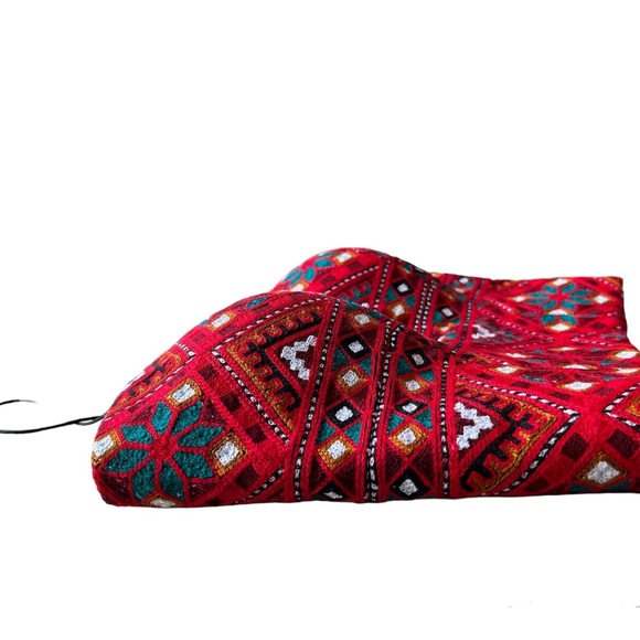 ⭐️2 for $140⭐️ Red Cultural Charm Elegant Crop Top Corset Vintage Tapestry - Picture 3 of 3